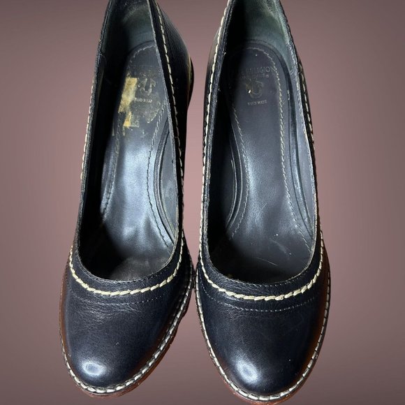 True Religion|Womens|Wedge Heels Shoes|Size 8.5|Black|100% Leather|Platform - Picture 2 of 15